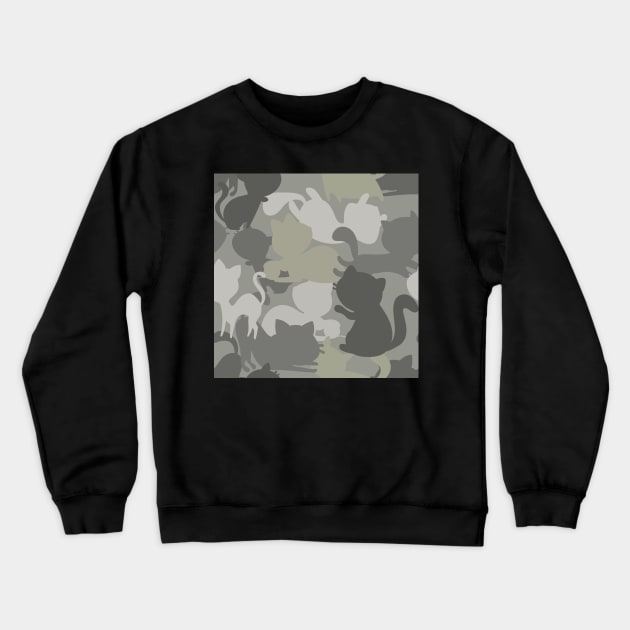 Camo Cats Crewneck Sweatshirt by implexity